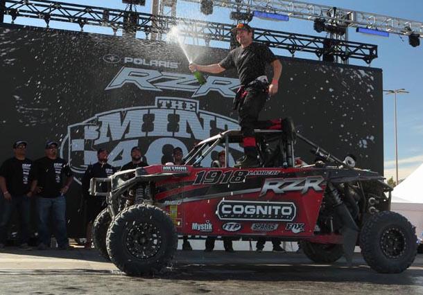 Justin Lambert (No. 1918 Cognito Motorsports / Polaris) won the UTV Pro Production class at the Mint 400. It was Lambert's third-straight BITD victory using ITP UltraCross R Spec tires.