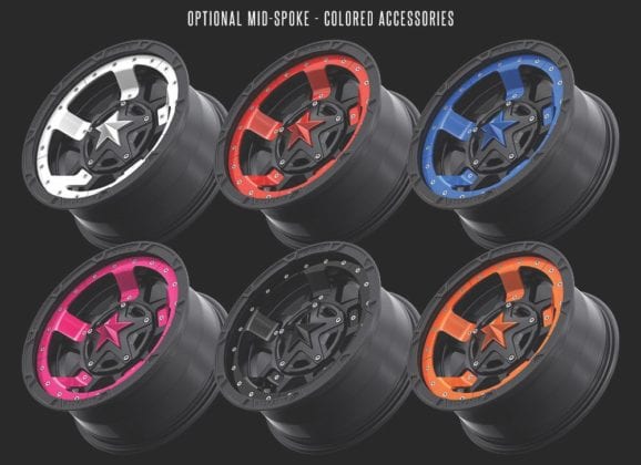 4 Fuel Off-Road Wheels Black Wheel Center Caps for 5/6/8L D715 Triton