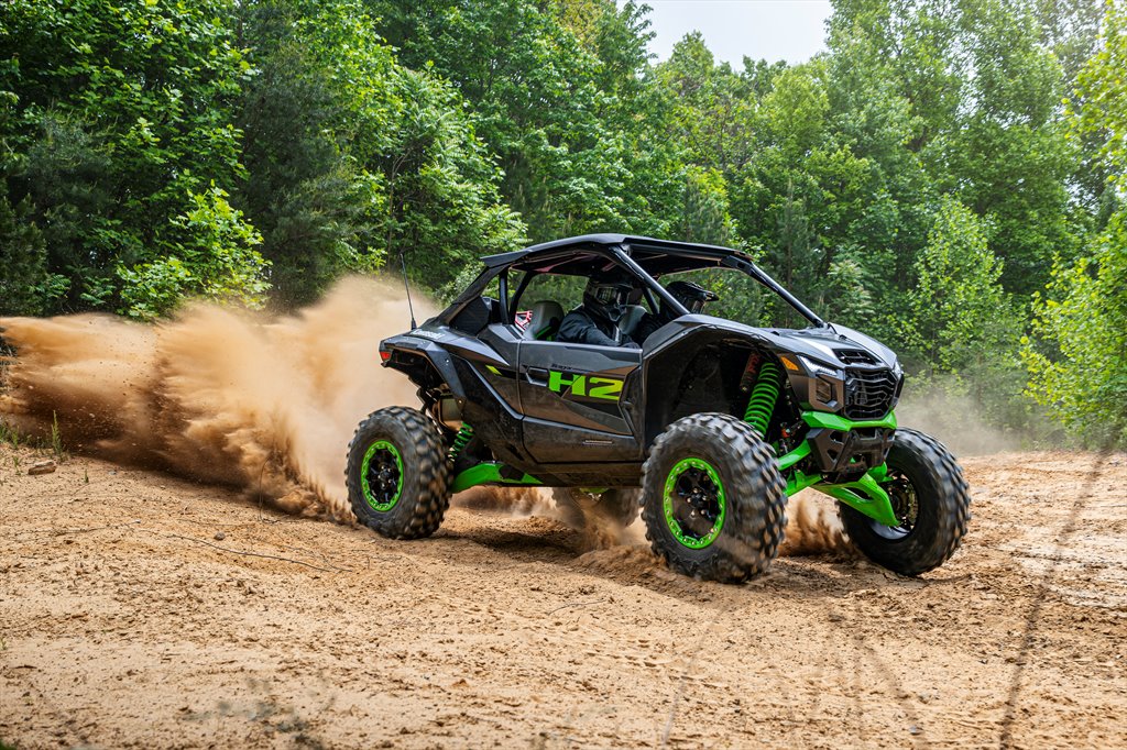2027 Kawasaki TERYX H2 riding on a trail